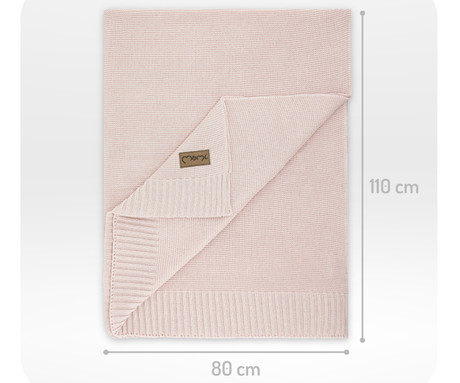 MoMi HUG otroška odeja, kakovostna tkanina, varna za kožo, 50% bombaž, 50% bambus, 110x80cm, roza