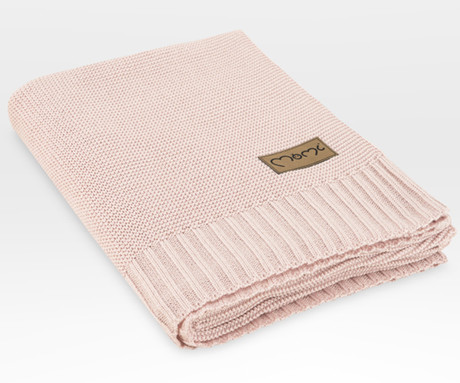 MoMi HUG otroška odeja, kakovostna tkanina, varna za kožo, 50% bombaž, 50% bambus, 110x80cm, roza