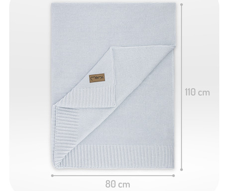 MoMi HUG otroška odeja, kakovostna tkanina, varna za kožo, 50% bombaž, 50% bambus, 110x80cm, siva