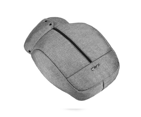 MoMi MIYA otroški voziček, zložljiv, nastavljiv, streha, 5-točkovni varnostni pas, košara, prevleka za noge, trpežna EVA kolesa, nožna zavora, +dodatki, 110x97x59cm, sivo-črn