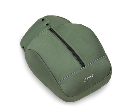 MoMi MIYA otroški voziček, zložljiv, nastavljiv, streha, 5-točkovni varnostni pas, košara, prevleka za noge, trpežna EVA kolesa, nožna zavora, +dodatki, 110x97x59cm, zeleno-črn