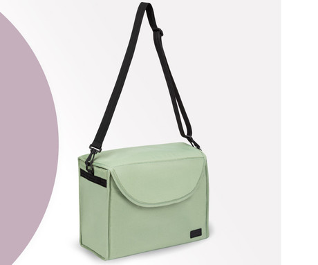 MoMi AKIRA otroški voziček, zložljiv, nastavljiv, streha z oknom, 5-točkovni varnostni pas, košara, torba, trpežna EVA kolesa, nožna zavora, +dodatki, 102.5x80x51cm, zeleno-črn