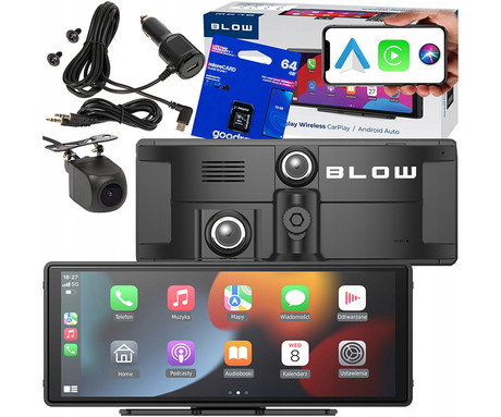 BLOW 78-430 univerzalni zaslon Android Auto / Apple CarPlay, brezžični, črn