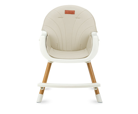 MoMi REKI 3v1 otroški stol, za hranjenje, podpora hrbta, opora za noge, varnostni pasovi, nastavljiv dvojni pladenj, držalo za skodelico, igrača, enostavno čiščenje, 93-67.5x60x54cm, bež