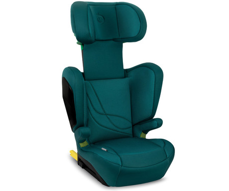 MoMi MEI otroški avtosedež, ISOFIX, nastavljiva višina, mehko oblazinjenje, širok sedež, mrežasta tkanina, za otroke 100-150cm, 84-63.5x51x49cm, zelen