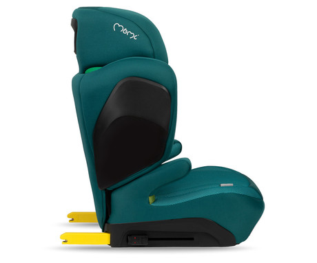 MoMi MEI otroški avtosedež, ISOFIX, nastavljiva višina, mehko oblazinjenje, širok sedež, mrežasta tkanina, za otroke 100-150cm, 84-63.5x51x49cm, zelen