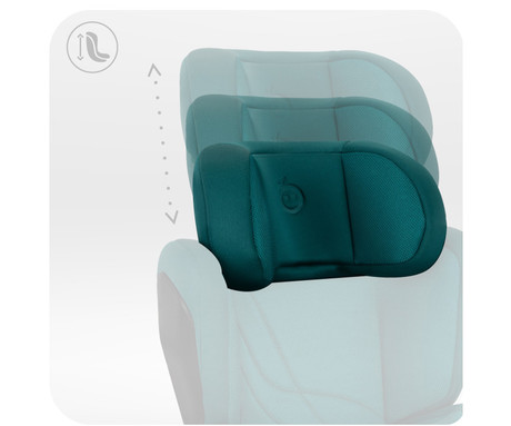MoMi MEI otroški avtosedež, ISOFIX, nastavljiva višina, mehko oblazinjenje, širok sedež, mrežasta tkanina, za otroke 100-150cm, 84-63.5x51x49cm, zelen