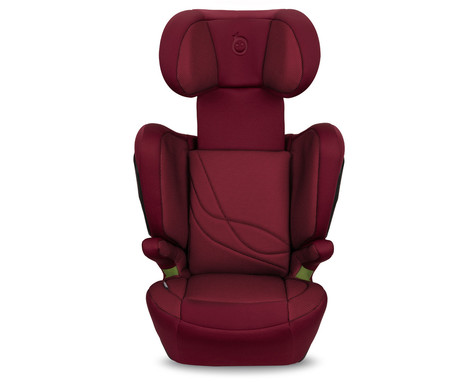 MoMi MEI otroški avtosedež, ISOFIX, nastavljiva višina, mehko oblazinjenje, širok sedež, mrežasta tkanina, za otroke 100-150cm, 84-63.5x51x49cm, rdeč
